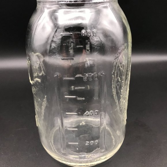 Ball Wide Mouth Glass Mason Jar 800ml/27oz No Lid 6 3/4" Fruit Design Mason Jar - Picture 5 of 11